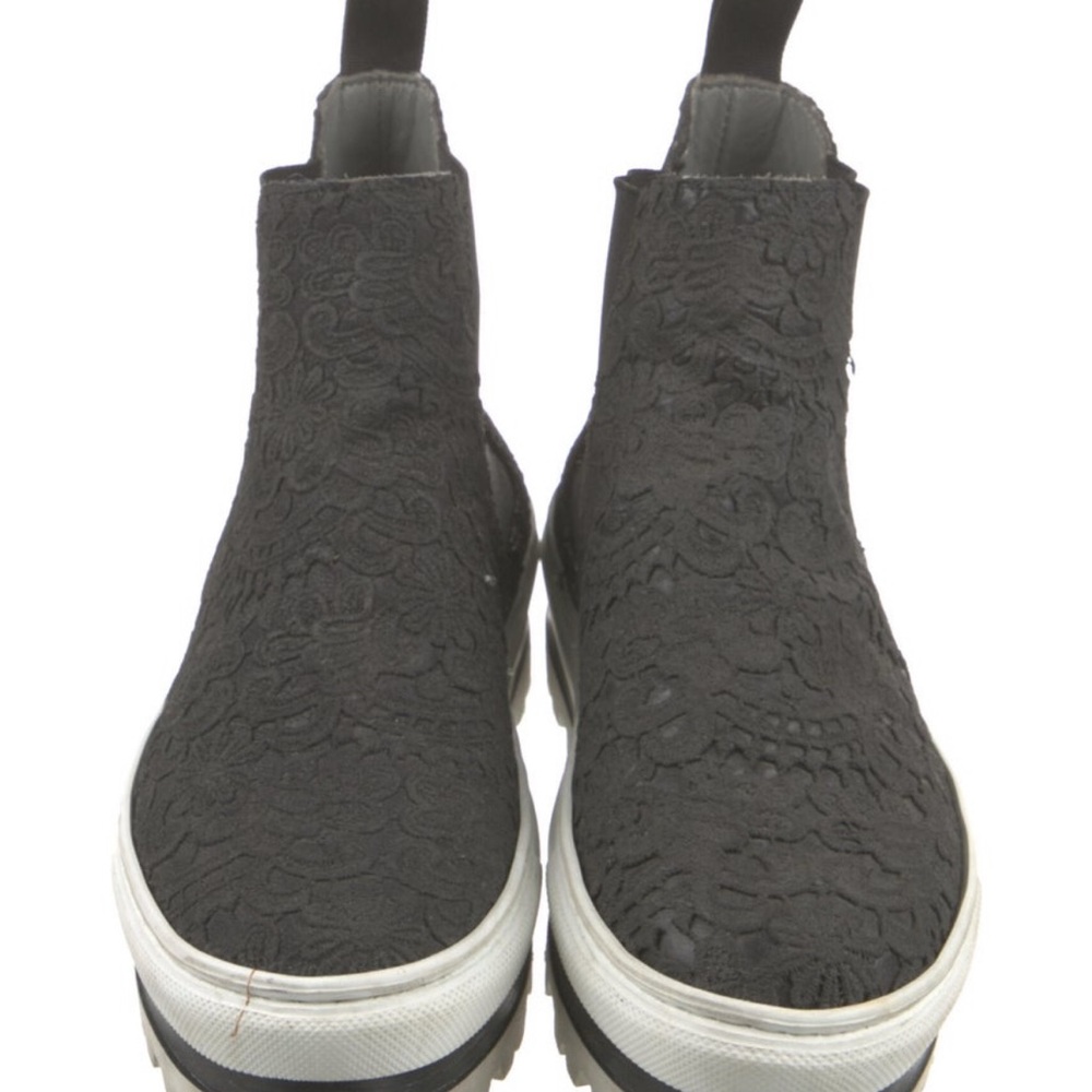 MSGM Lace Leather Booties